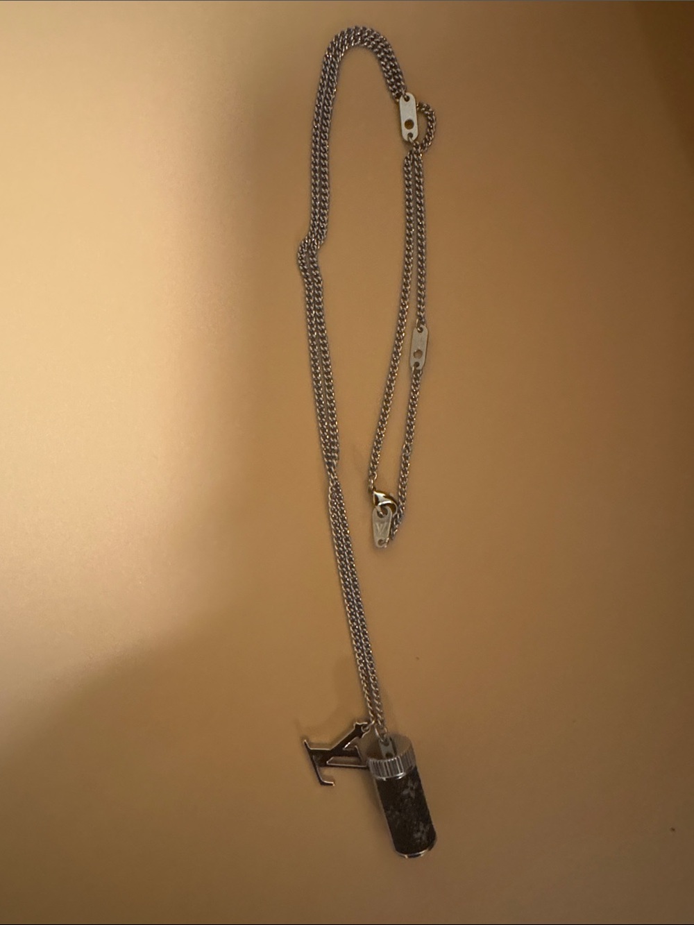 Louis Vuitton Monogram Eclipse Collier Charms Necklace